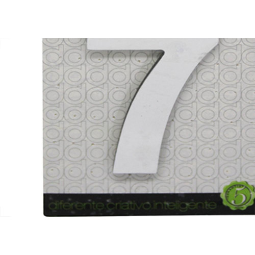 Numero Alum Espelhado Apto 7 Decore 7Cm
