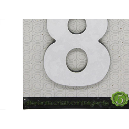 Numero Alum Espelhado Apto 8 Decore 7Cm
