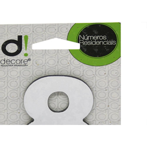 Numero Alum Espelhado Apto 8 Decore 7Cm