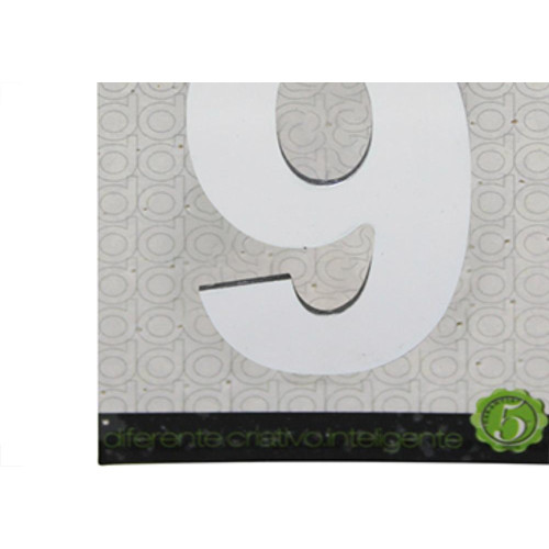 Numero Alum Espelhado Apto 9 Decore 7Cm