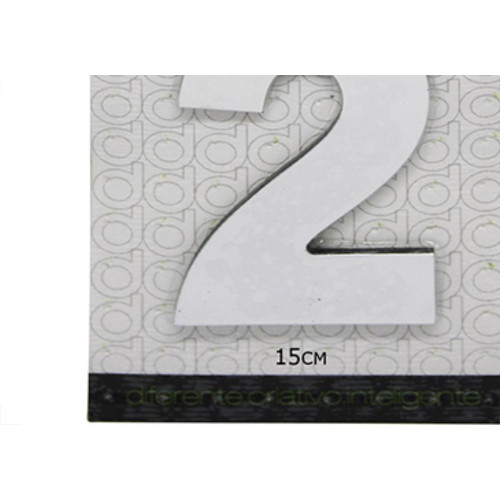 Numero Alum Espelhado 15Cm Decore 2