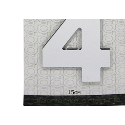 Numero Alum Espelhado 15Cm Decore 4