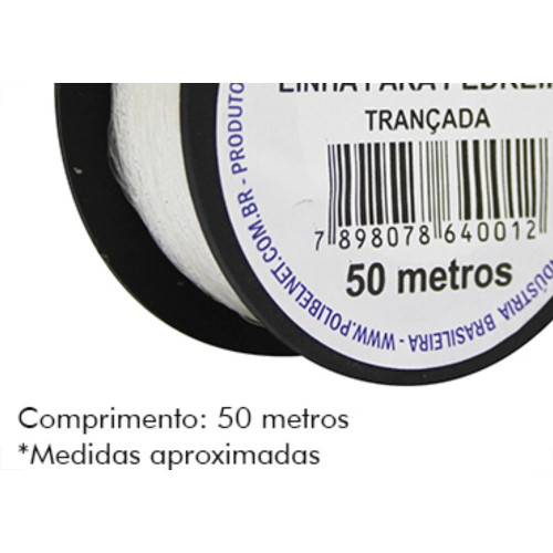 Linha Pedreiro Polibel Trançada C/ 50Mt - Kit C/12 Unidades