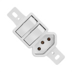 Kit C/2 - Conjunto Radial Pollar 1901130 2Pp 1Tomada 10A S/P