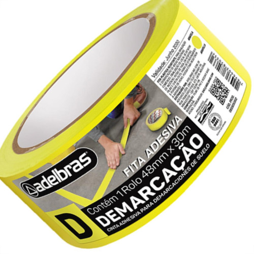 Fita Ades Demarcacao Adelbr Amarelo 48Mmx30M