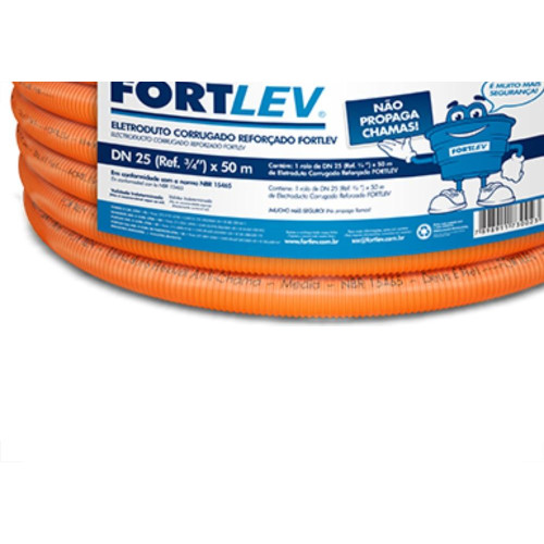 Conduite Corrugado Laranja Fortlev 3/4 Rl50