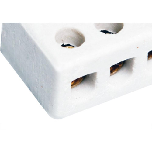 Conector Brasfort Porcelana 10Mm Trifasico 8610 - Kit C/50 Unidades