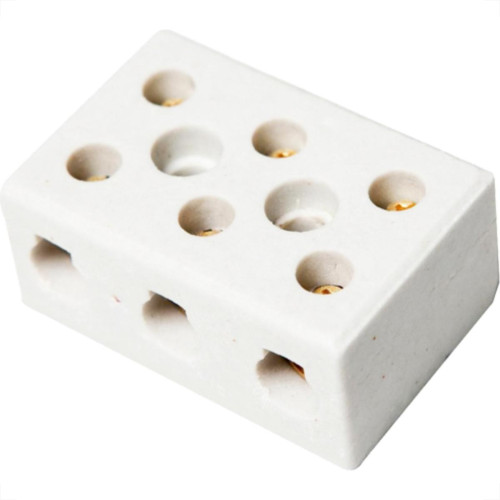 Conector Brasfort Porcelana 16Mm Trifasico 8767 - Kit C/12 Unidades