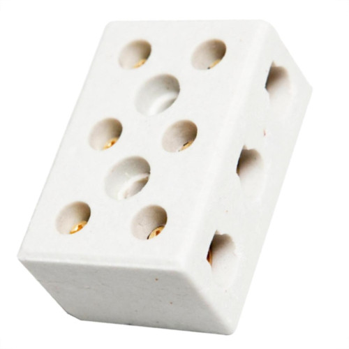 Conector Brasfort Porcelana 16Mm Trifasico 8767 - Kit C/12 Unidades