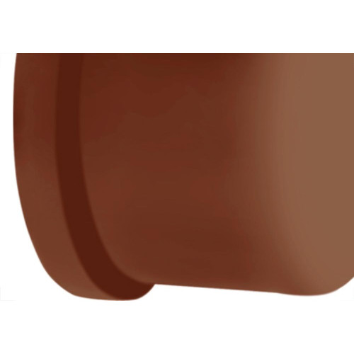 Caps Corr Plastik PVC Liso Liso 1/2 Marrom - Kit C/50 Unidades