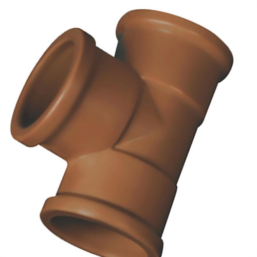 Tee Corr Plastik Lll 1/2 Marrom - Kit C/50 Unidades