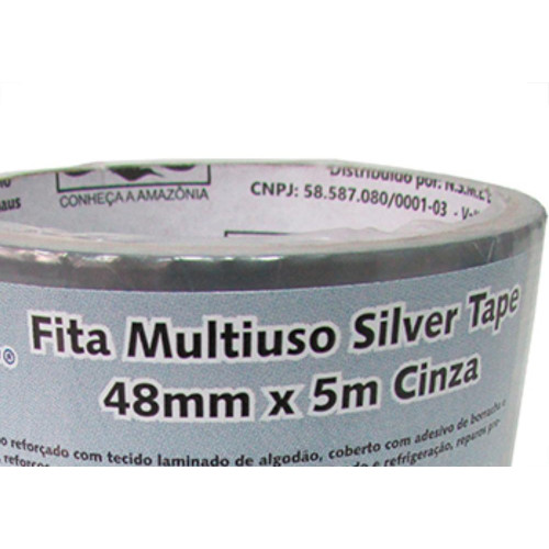 Fita Silver Tape Brasfort Cinza 48Mmx05M