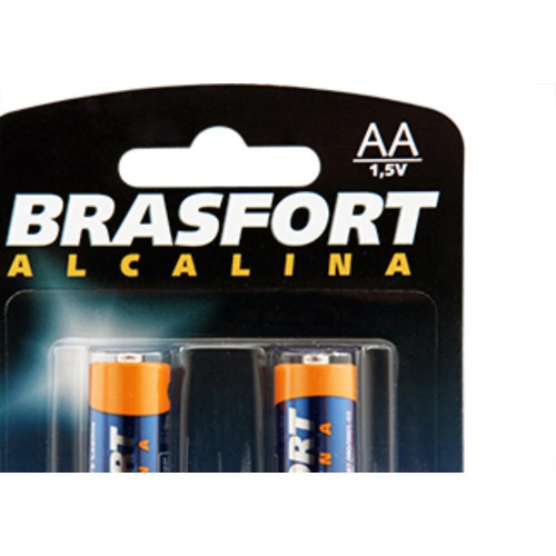 Pilha Alcalina Brasfort Peq Aa2 C/2