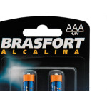 Pilha Alcalina Brasfort Palito Aaa2 C/2