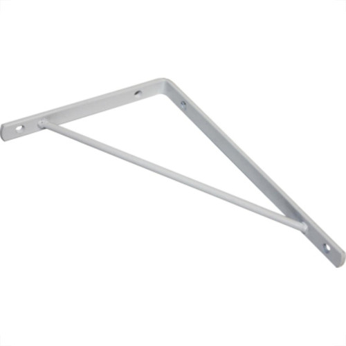 Cantoneira Mao Francesa Overtime Leve Branco 20Cm - Kit C/12 Unidades