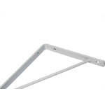 Cantoneira Mao Francesa Overtime Leve Branco 20Cm - Kit C/12 Unidades