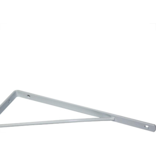 Cantoneira Mao Francesa Overtime Leve Branco 25Cm - Kit C/12 Unidades