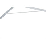 Cantoneira Mao Francesa Overtime Reforc Branco 40Cm - Kit C/12 Unidades