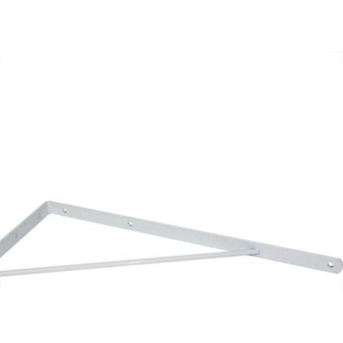 Cantoneira Mao Francesa Overtime Reforc Branco 40Cm - Kit C/12 Unidades