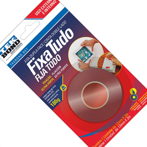 Fita Dupla-Face Tekbond F.Tud Extensao 12Mmx2