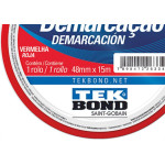 Fita Ades Demarcacao Tekbond Vermelho 48Mmx15M