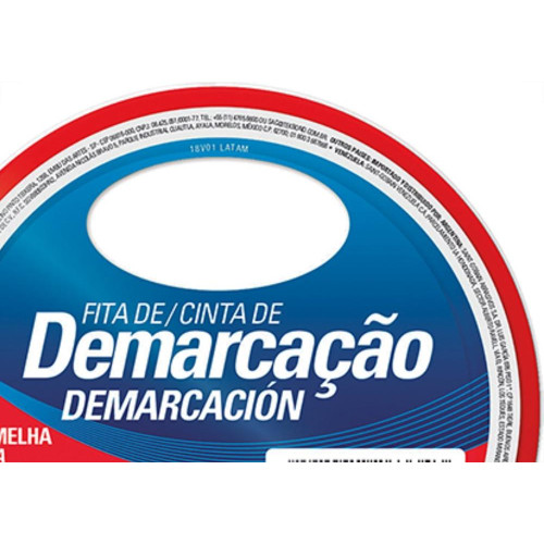 Fita Ades Demarcacao Tekbond Vermelho 48Mmx15M