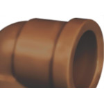 Cotovelo Corr Plastik PVC Liso Liso 3X90 Marrom