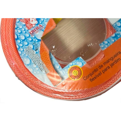 Mangueira Malha trançada Laranja Ibira Conjunto 10Mt