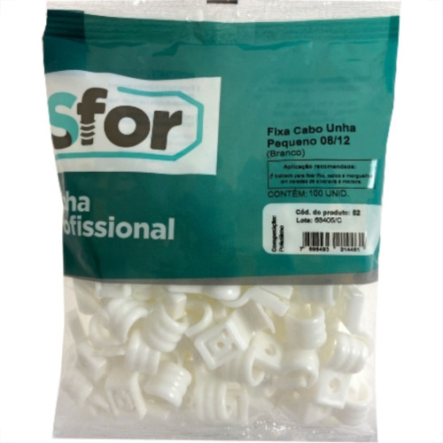 Fixa Cabo Unha 08X12 Pq C/100 Sfor