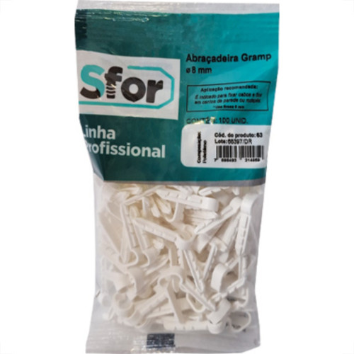 Fixa Grampo Abracadeira N.8 C/100 Sfor