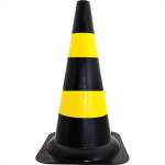 Cone Amarelo/Preto 50Cm Pq Delta