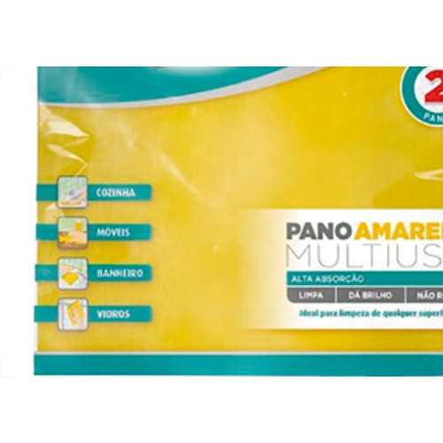 Pano Multiuso Flashlimp Amarelo C/2 4540
