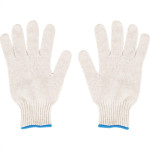 Luva Tricotada Pigmentada Branco Delta - Kit C/12 Unidades