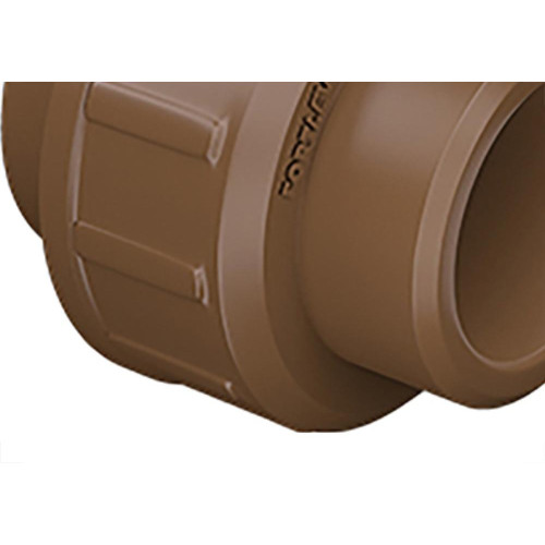 Uniao Fortlev PVC Liso Liso E 1.1/2 Marrom