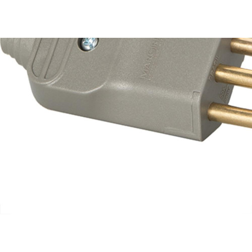 Pino Macho Margirus 2P+T 20A Cinza - Kit C/10 Unidades