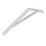 Cantoneira Mao Francesa R.C.A Forte Branco 25Cm - Kit C/12 Unidades