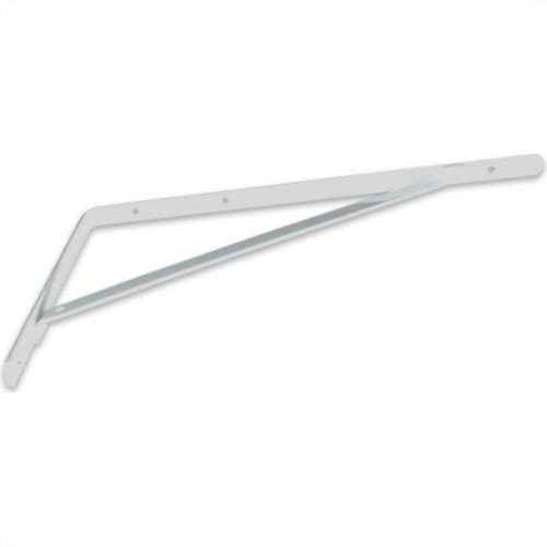 Cantoneira Mao Francesa R.C.A Forte Branco 40Cm - Kit C/12 Unidades
