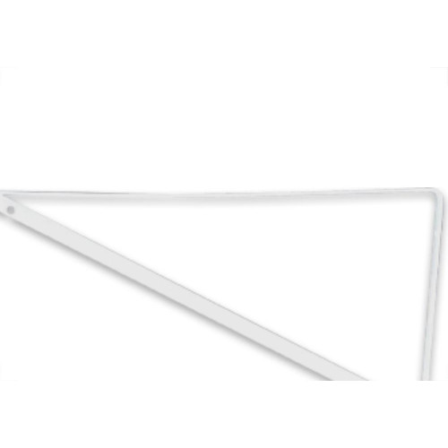 Cantoneira Mao Francesa R.C.A Forte Branco 50Cm - Kit C/12 Unidades