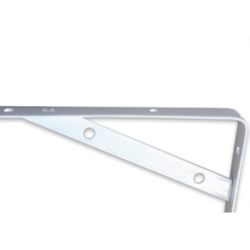 Cantoneira Mao Francesa R.C.A Leve Branco 20Cm - Kit C/12 Unidades