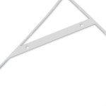 Cantoneira Mao Francesa R.C.A Leve Branco 25Cm - Kit C/12 Unidades