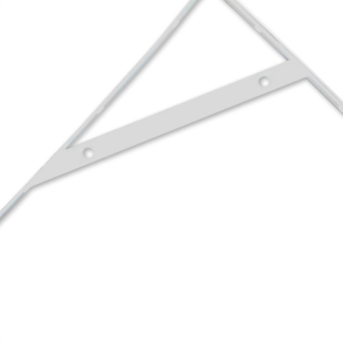 Cantoneira Mao Francesa R.C.A Leve Branco 25Cm - Kit C/12 Unidades