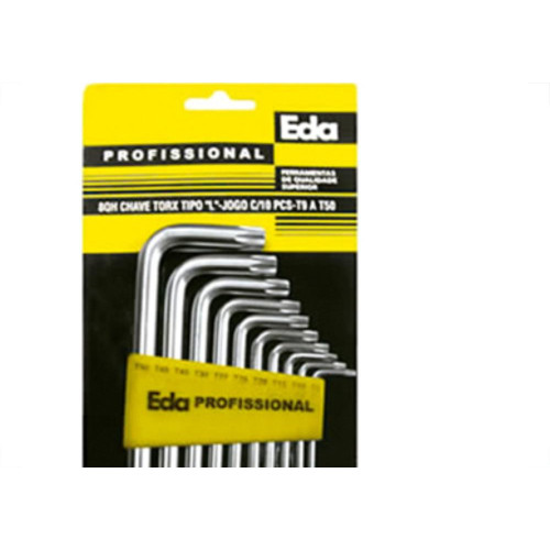 Jogo Chave Torx L C/Furo 10Pc Eda 8Qh