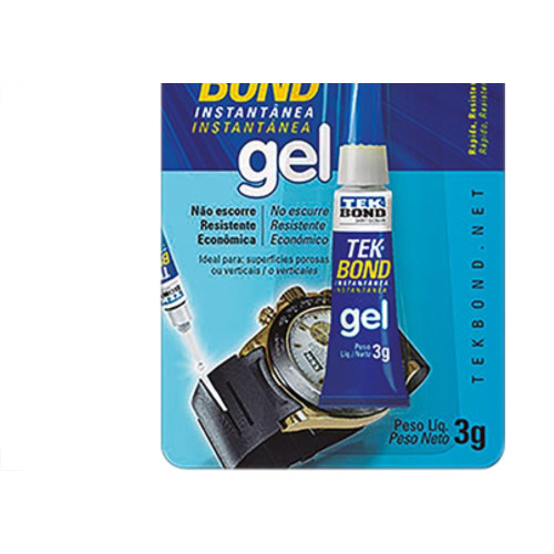 Cola Tekbond Instantanea Gel 3G - Kit C/24 Unidades