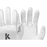 Luva Helanca Lisa Branca Kalipso - Kit C/12 Unidades