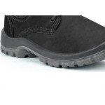 Botina Nobuck Biqueira Pvc Crival Preta