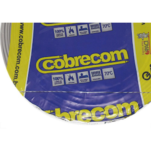 Fio Cabo Auto Cobrecom 100mts 1,5mm Cinza