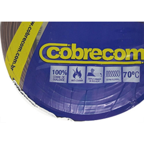 Fio Cabo Auto Cobrecom 100mts 1,5mm Marrom