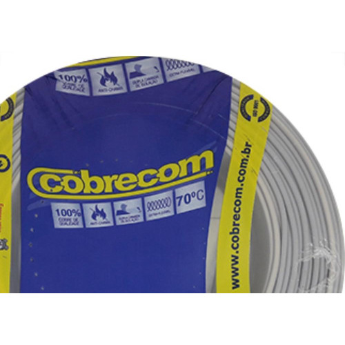 Fio Cabo Auto Cobrecom 100mts 2,5mm Cinza