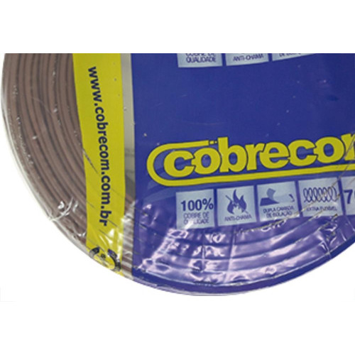 Fio Cabo Auto Cobrecom 100mts 2,5mm Marrom