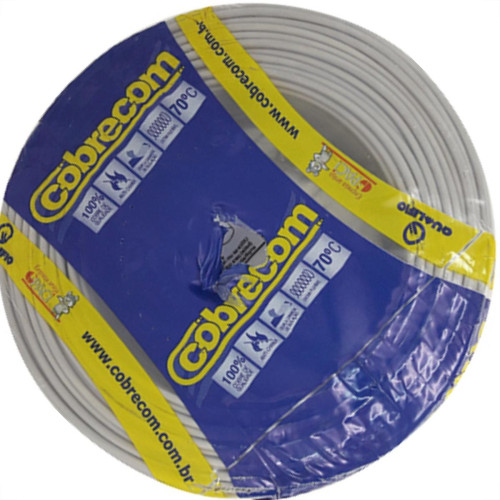 Fio Cabo Auto Cobrecom 100mts 4,0mm Cinza
